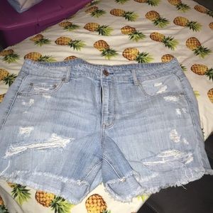 Distressed American Eagle jean shorts